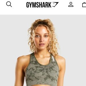 Gymshark Green Camo Sports Bra